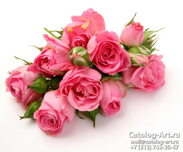Натяжные потолки с фотопечатью - Розовые розы 59